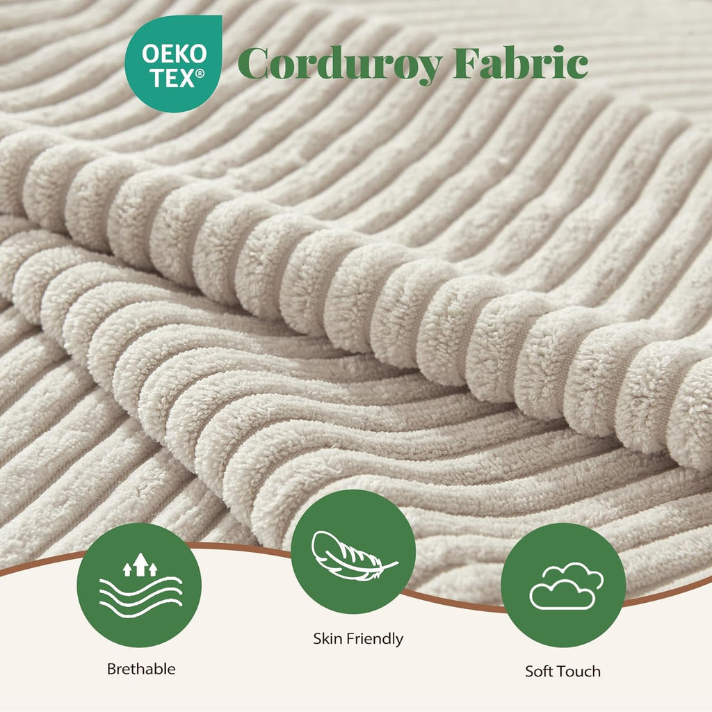 6" Futon Mattress Queen Size, Corded Fabric Floor Mattress with Straps, Foldable Japanese Tatami Mattress, Portable Sleeping Pad for Camping Guest Room Dormitory (Frame Not Included), Beige