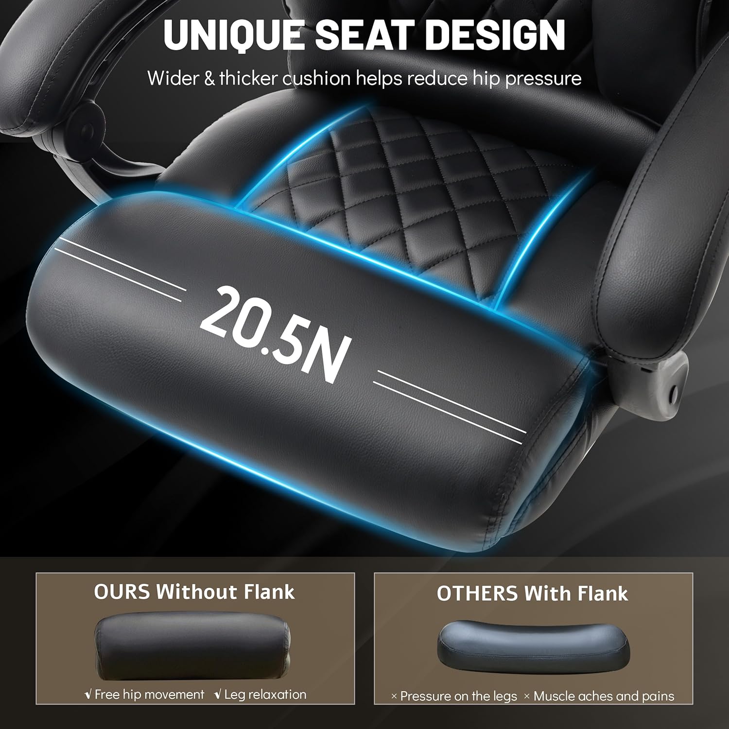 Massage Office Chair with Foot Rest,6 Points Vibration & Heat Executive Office Chairs,500LBS Big and Tall Office Chair for Heavy People,Ergonomic Reclining Desk Chair,Dual-Use Pillow,Home Office,Black