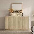 SICOTAS Buffet Cabinet with Storage Accent Sideboard Modern Credenza with Doors & Shelves Fluted Media Console Mid Century Coffee Bar Table for Living Room Kitchen Dining Room Hallway