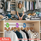 Closet Dividers Clothes Organizers - Sukh Closet Organizers Plastic Clothes Size Dividers Labels Separators for Garment Organizer Boutique Hanger Clothing Rack No Burrs 10 Assorted Colors (50)