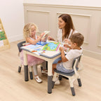 Back2School Express Adjustable Height Toddler Chairs, Kids Furniture, Grey, 2-Pack