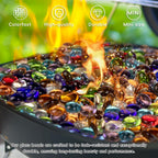 1 LB Mix Color Glass Beads, Mini Flat Glass Marbles~150PCS for Vase Fillers, Floral Bottom Mancala Gems Pebbles Fish Tank Rocks for Table Scatter Aquarium,Home Decorative Art Craft Supplies(0.5"~0.7")