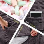 Hobestluk Adults Bean Bag Chair 5FT Big BeanBag Chair Giant Large Oversized | Memory Foam,Washable Cover,Unique Fluffy Plaid,Comfy Bean Bag with Filler Lounging Gaming Bedroom Living Room | Dark Grey 5FT