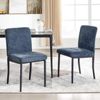 Dining Chairs Set of 4, Modern Upholstered Fabric Parsons Dining Room Chairs, Armless Kitchen Chairs with Metal Legs and Padded Seat for Living Room, Bedroom, Kitchen