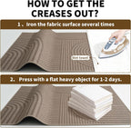 Front Door Mat 17''x30'', Absorbent Dirt Resist Washable Non Slip Low-Profile Indoor Doormat, Easy Clean Welcome Entryway Door Mats, Brown