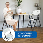 80 Pack Thicker 800 LBS White Folding Chairs, Commercial Grade Folding Chair, Foldable Chairs for Events