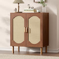 Boho Sideboard Buffet Cabinet, Modern Credenza with 2 Doors and Adjustable Shelf, Small Coffee Bar Storage for Kitchen, Entryway