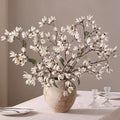 YXZZWL 4 PCS Artificial Magnolia Champaca Flowers for Vase - 36" Fake Silk Champaca Magnolia Stem Flower, Faux Plant Branches for DIY Bouquet, Kitchen, Farmhouse, Mantel, Home Decor (White)