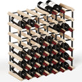 Urban Deco Wooden Wine Rack Countertop- Stylish Wine Racks for Cabinets, Perfect for Organizing and Displaying Your Wine Collection, Sturdy & Space-Saving Wine Storage Solution(42 Bottles)