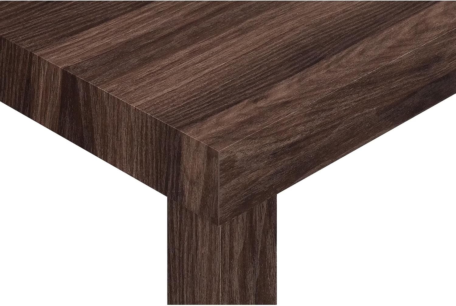 Modern Side Table 20 Inch Square End Table Wood Look Nightstand for Living Room Bedroom Small Space Waterproof Surface Easy Assembly Walnut Finish