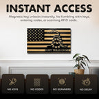 Bellewood Designs Hidden Gun Shelf - Dont Tread on Me Concealment Shelf - Quick Access Patriotic Hidden Gun Storage with Magnetic Lock - Safe & Secure Gun Concealment Furniture - Made in USA