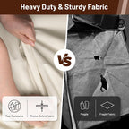 SLEEPING LAMB 170L Huge Blanket Storage Bag, Sturdy Oxford Fabric Comforter Storage Bag with Handles and Window, Foldable Bedding Container Organizer for King-size Duvets, Sheets, Pillows, Clothes