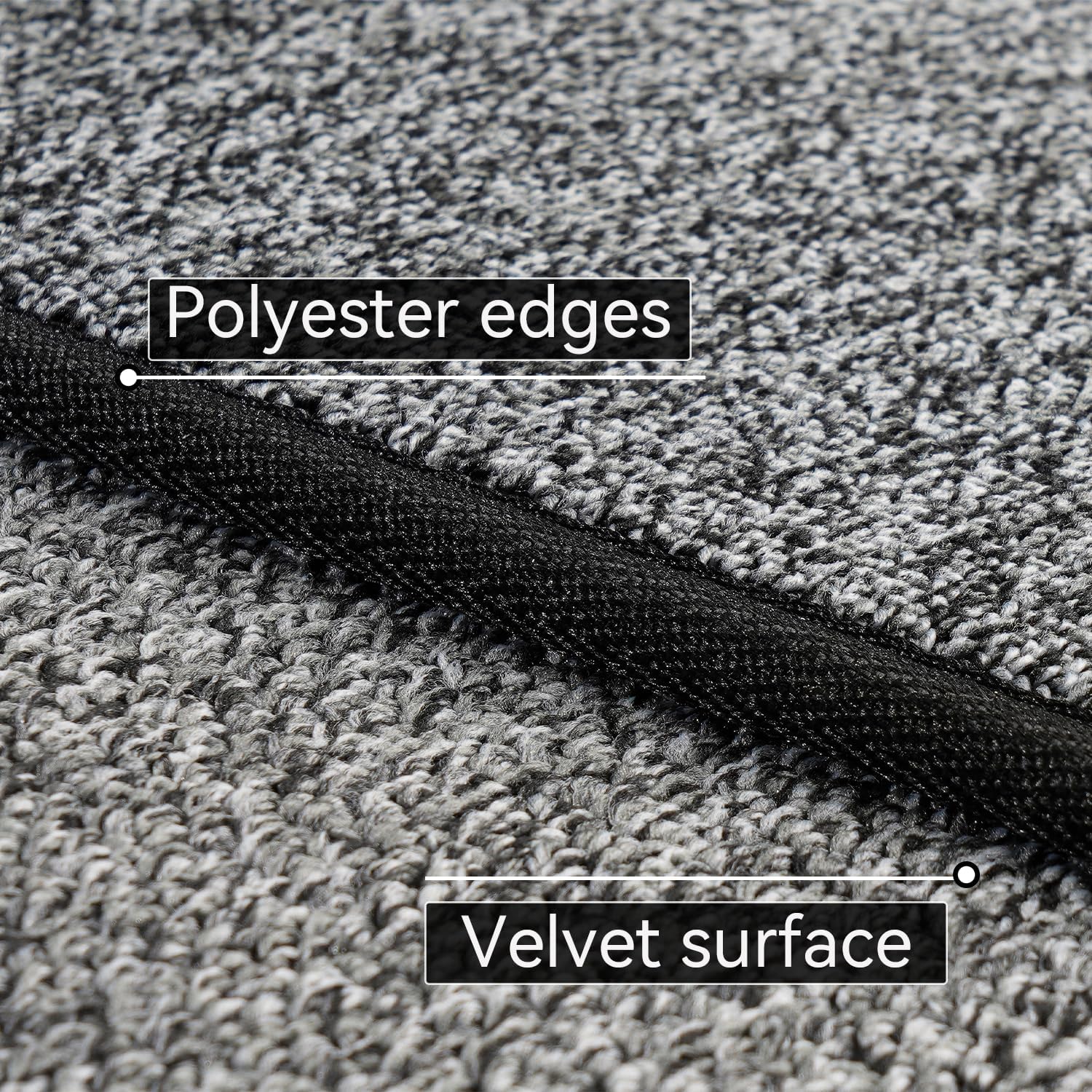 AREDO Runner Rug with Non Slip Rubber Backing, Washable Soft Floor Carpet for Kitchen, Hallway, Entryway Indoor, Bedroom, Laundry, Low Pile Area Rugs, Solid color with Pointillism style, 2*6 ft BLACK