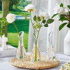 Mumufy 12 Pcs Acrylic Glass Bud Vases for Centerpiece Christmas Clear Plastic Bud Vase Crystal Acrylic Vase Small Break Resistant Flower Vase for Rose Home Decoration (Classic, 2.17 x 5.91 Inch)