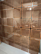 Teak Hanging Room Divider Panels, Set of 12