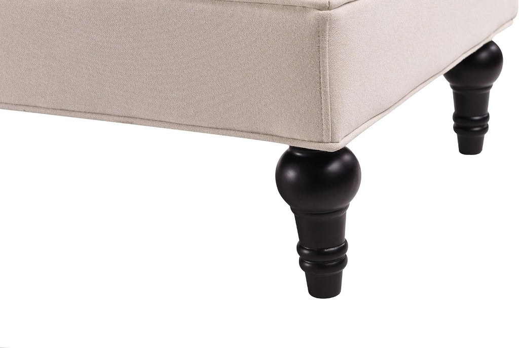 Jennifer Taylor Home Lewis Bolster Bench, Sky Neutral