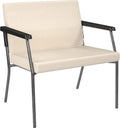 Office Star Bariatric Big and Tall Medical Office Chair with Oversized 29 Inch Wide Seat and Sturdy Metal Frame with Back Reinforcement, 500 Pound Limit, Castillo Cream Fabric