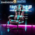 Gaming Chair, Ergonomic Computer Chair with Footrest and Lumbar Support, Height Adjustable Game Chair with 360°-Swivel Seat and Headrest and for Office or Gaming Blackpink