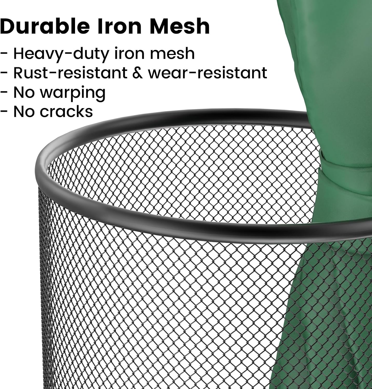 19.5" H Mesh Umbrella Stand - Ventilated Mesh Umbrella Holder for Entryway - Extra Capacity Storage for Umbrellas Canes & More - Freestanding Indoor Organizer 10.4" L x 10.4" W x 19.5" H - 2P Black