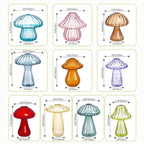 Mushroom Vase, Set of 10 Colored Flower Vase, Propagation Stations Vases, Small Bud Vases Home Decor Cute Glass Mushroom Planter for Room Office Decoration (10Pcs Colorful)