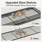 VIPEK S1 Shoe Rack, 8-Tier Metal Durable Shoe Organizer, Heavy Duty Large Capacity Up to 24 Pairs, Adjustable & Detachable Shoe Shelves for Entryway/Bedroom/Closet, Holds Up to 544 lbs, Black
