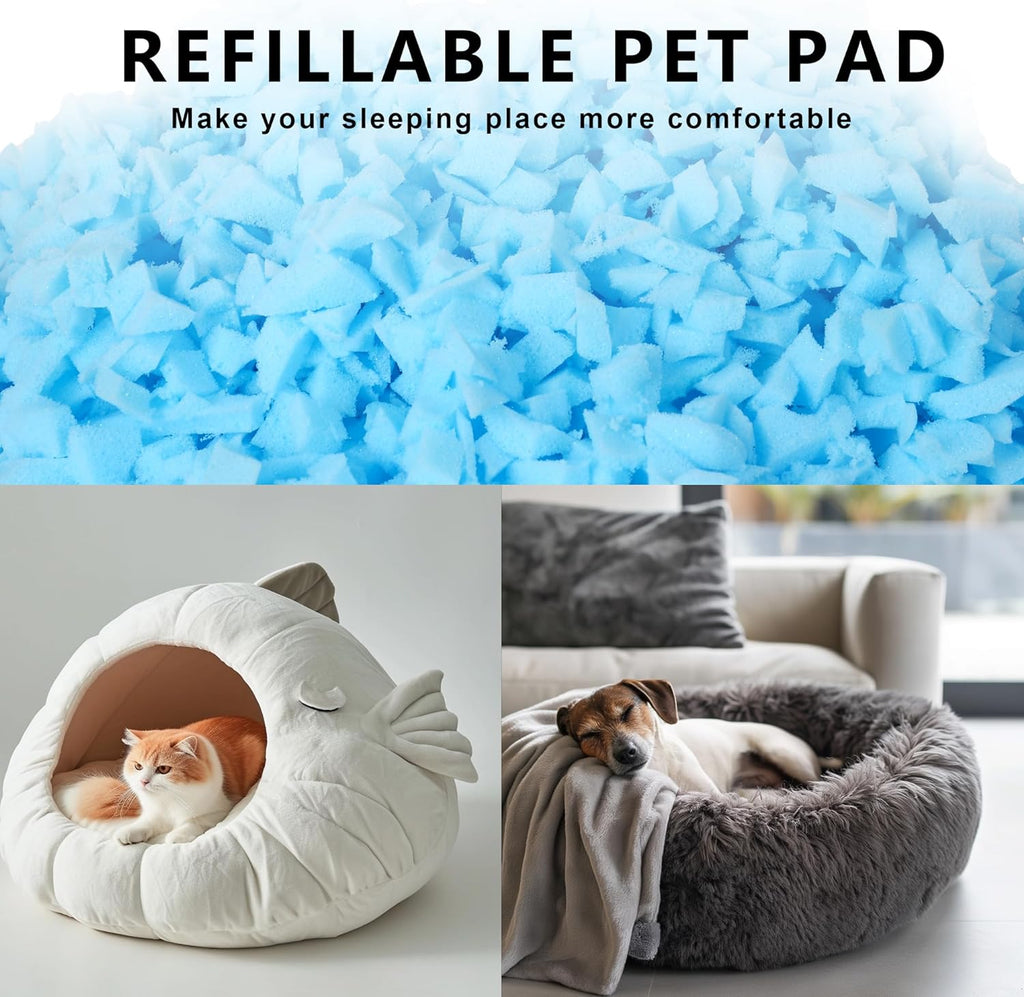 10 LBS Bean Bag Filler,Comfortable and Soft Bean Bag Chair Filler, Memory Foam Stuffing for Cooling Pillow,Beanbag，Dog Bed,Couch Stuffing Fill for Cushions，Arts, Crafts, and Sewing