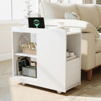 IDEALHOUSE Side Table with Wheels