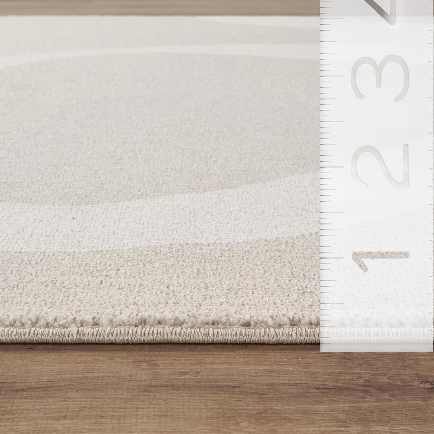 Abani Deco Collection Area Rug - Beige Modern Abstract Ribbon Design - 2' x 3' - for Living Room, Bedroom & Office