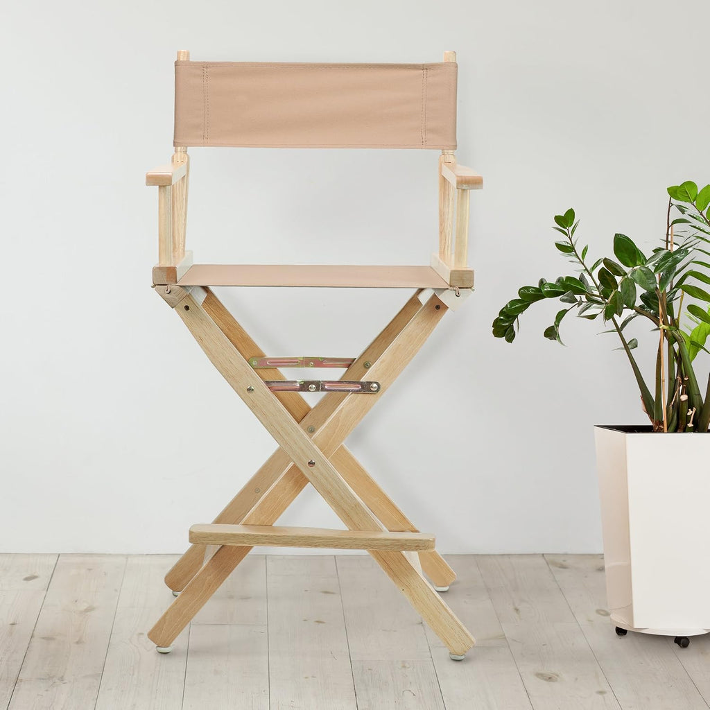 Casual Home 24" Director's Chair Natural Frame with Tan Canvas, Counter Height