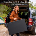 6FT Folding Table with Carrying Handle: Upgrade Thickened Heavy Duty Portable Foldable Table | Perfect Plastic Tables for Party, Dining, Wedding, Events, Picnic Indoor, Outdoor, Camping, Utility Black