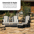 LuxCraft 2' Adirondack Glider Chair - Available in 20 Colors, Weatherwood and Black