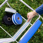 Lawn Chair USA Replacement Lawn Chair Webbing - Webbing for Lawn Chairs, Beach and Camping. UV-Resistant Webbing Strap Made with Durable Polypropylene (3" x 550', St. Augustine White)