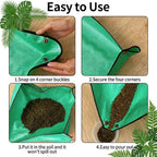 Repotting Mat,Waterproof Plastic Potting Mat,Gardening for Indoor Plant Transplanting,Dirt Control,Soil Change,Gift for Plant Lovers Green