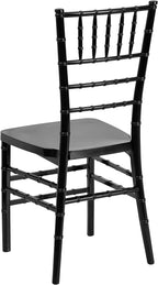 Flash Furniture 2 Pack HERCULES PREMIUM Series Black Resin Stacking Chiavari Chair