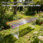 Acrylic Rainbow Color Storage Bench, Patio Bench, Suitable for Terraces, Balconies, Foyer, and Front Porches, Capable of Carrying 440 Lbs(35x23x22cm/14x9x9in)