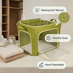 Closet Storage Bins - 3 Openings Clothes Cube Storage Bin with METAL FRAME (Green, 40L, 4 Units) - bed sheet organizer - blankets - bedsheet organizers - closet -sweater - hoodie - shoe