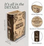 Steel Mill & Co Original Large Book-Shaped Decorative Vase, Ceramic Vases for Home Decor, Cute Bookshelf Decor, Unique Vase for Book Lovers (Sherlock Holmes)