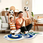 Soccer Rug, 24"x40" Area Rug Washable Low Pile Soft Soccer Mat for Boys Bedroom Playroom Entryway Soccer Decorative Room Decor