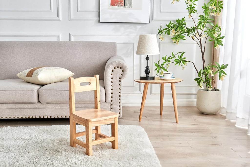 Pure Wood Solid Wood Children Chair for Kids, Kindergarten and Kids' Home Furniture-Natural(2 Same Chairs)