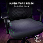 Razer Iskur V2 X Ergonomic Gaming Chair — Built-in Lumbar Support, Widened Seat Base, High-Density Foam Cushions, Adjustable 152° Recline, 2D Armrests, Plush Fabric Finish, PC Gaming — L33T Edition