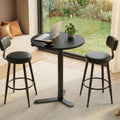 FLEXISPOT Gas Spring Adjustable Bar Table with One-Touch Lift, Flexible Height 25.8"–41.3", 19.7" Round High-Top Pub Table for Balcony, Kitchen, Apartment & Small Spaces (Black)
