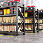 79"W Garage Shelving,8000lb Heavy Duty Storage Shelves,Industrial Metal Storage Shelving,Easy to install Standing Garage Shelf,4 Tier Adjustable Shelving Unit for Warehouse,Basement,74"H x 79"W x 24"D