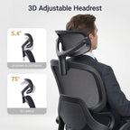 Office Chair Ergonomic Chair with Flip up Armrests, Adjustable Lumbar Support Computer Chair with Breathable Mesh Back Home Office Computer Chairs for Long Hours Mesh Office Chair