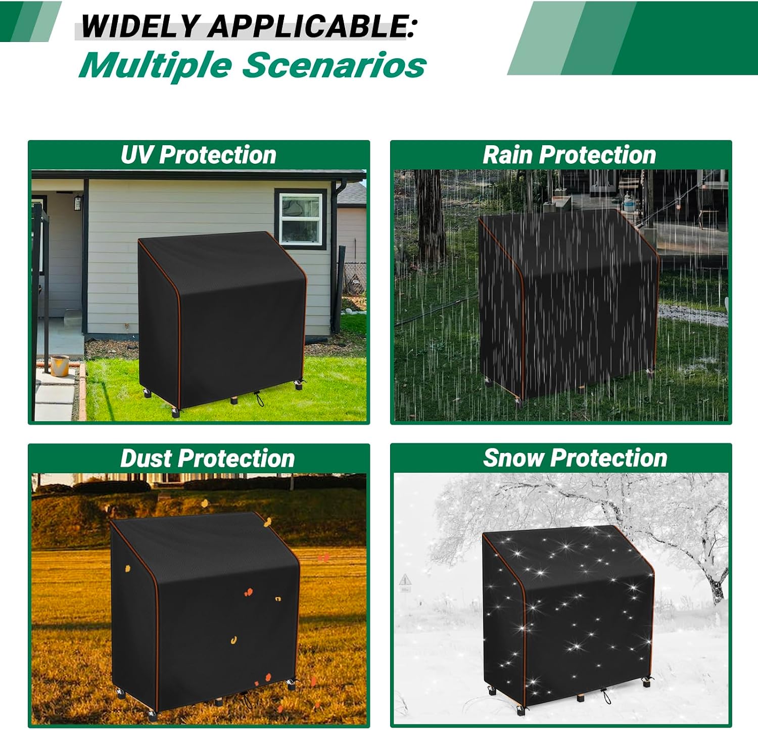 Potting Bench Table Cover, 420D Oxford Kitchen Cabinet Covers Outdoor Waterproof Protective Garden Storage Cabinet with Potting Bench Dustproof Cover 45"L X 20"W X 48"H,Black