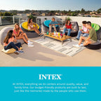 INTEX 68579EP Beanless Bag Inflatable Lounge Chair: Corduroy Textured Flocking – Durable Vinyl – Folds Compactly – 220lb Weight Capacity – 45" x 45" x 28"