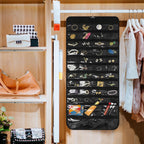 Bloss Black Hanging Jewelry Organizer With 90 Pockets for Closet, Earring Holder Organizer Storage, Over The Door Jewelry Organizer, Double-Sided Jewelry Holder for Earrings,Necklaces,Rings