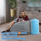 Bean Bag Filler Shredded Memory Foam Filling 10 Pounds, Pillow Stuffing Bean Bag Refill Material for Pouf Ottoman Couch Cushion Dog Bed Stuffed Animals and Art Crafts - Blue