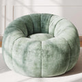 WHGBJA Pumpkin Bean Bag Chair for Adults/Teens with Filler Memory Foam, 5FT Comfy Big Bean Bag Sofa for Gaming, Reading, Relaxing in Living Room, Bedroom (Green)
