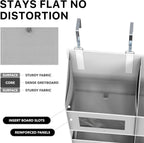 Simple Houseware Extra Large Heavy Duty Over the Door Organizer with 10 Clear Window Pockets, 80 lbs Capacity for Pantry, Closet, Bathroom, Gray