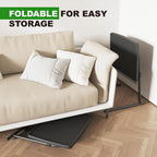 TV Tray Table, Max Folding TV Dinner Tray w/6 Height & 3 Tilt Angle, Adjustable TV Trays for Eating on Couch, Large Size Foldable Couch Laptop Table, Black, 16.9 x 22 x 29.1inch, 110lbs